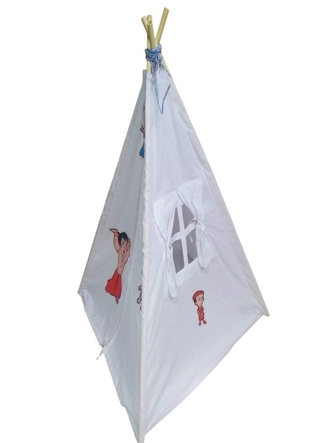 Creative Textiles Cotton Foldable Play Tent House for Indoor Outdoor (White) - Image 3